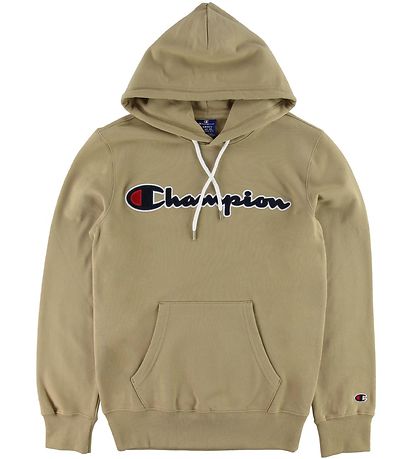 Champion Fashion Hoodie - Khaki w. Logo Champion Fashion Hoodie - Khaki w. Logo