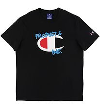 Champion Fashion T-shirt - Black w. Logo Champion Fashion T-shirt - Black w. Logo