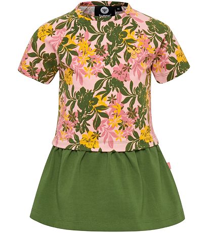 Hummel Dress - HMLAuli - Rose/Green w. Flowers Hummel Dress - HMLAuli - Rose/Green w. Flowers