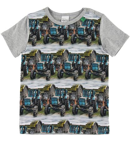 Freds World T-shirt - Farming Photo - Grey Melange