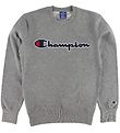 Champion Sweatshirt - Gråmelerad m. Logo Champion Sweatshirt - Gråmelerad m. Logo