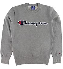 Champion Fashion Sweatshirt - Grey Melange w. Logo Champion Fashion Sweatshirt - Grey Melange w. Logo