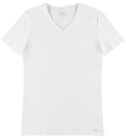 Fila Stuttermabolur - V-Neck - Hvítt Fila Stuttermabolur - V-Neck - Hvítt