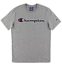 T-Shirt Champion Fashion - Gris Chiné av. Logo T-Shirt Champion Fashion - Gris Chiné av. Logo