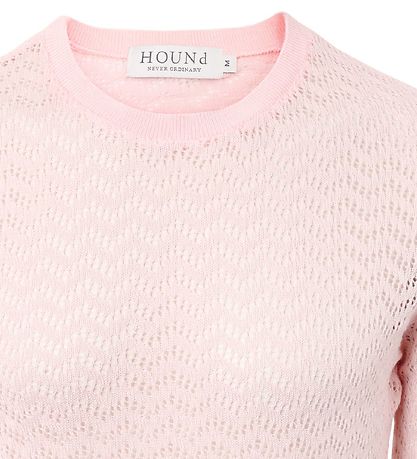 Hound Jumper - Cropped - Soft Peach w. Pointelle Hound Jumper - Cropped - Soft Peach w. Pointelle