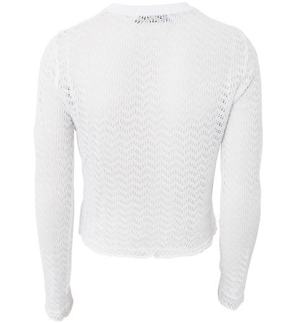 Hound Jumper - Cropped - White w. Pointelle