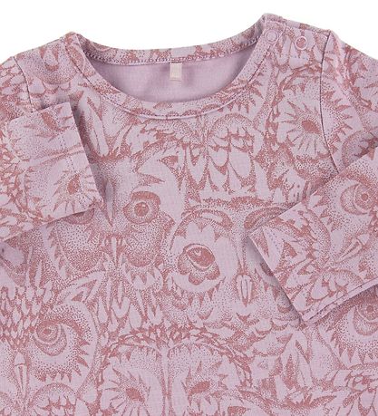 Soft Gallery Long Sleeve Top - Baby Bella - Lavender w. Owls