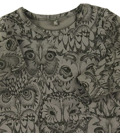 Soft Gallery Long Sleeve Top - Baby Bella - Armygreen w. Owls