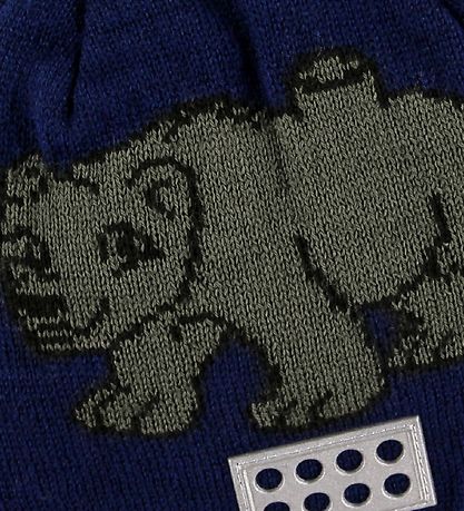 LEGO® Duplo Muts - Wol/Katoen - LWAustin - Navy m. Ijsbeer