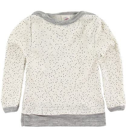 Engel Long Sleeve Top - Wool - Neutral w. Print Engel Long Sleeve Top - Wool - Neutral w. Print