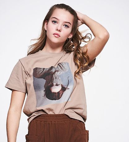 Hound T-shirt - Latté w. Print Hound T-shirt - Latté w. Print