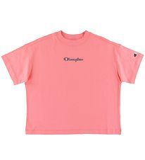 T-Shirt Champion Fashion - Crop - Rose av. Logo T-Shirt Champion Fashion - Crop - Rose av. Logo