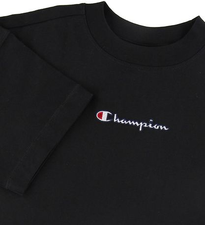 Champion Fashion T-paita - Crop - Musta, Logo Champion Fashion T-paita - Crop - Musta, Logo