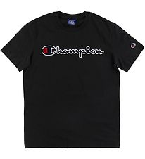 T-Shirt Champion Fashion - Noir av. Logo T-Shirt Champion Fashion - Noir av. Logo