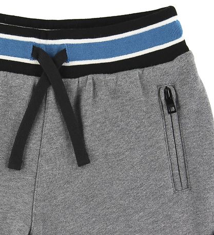 Dolce & Gabbana Sweat Shorts - Grey Melange w. White/Blue Dolce & Gabbana Sweat Shorts - Grey Melange w. White/Blue