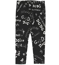 Dolce & Gabbana Leggings - Svart m. Tryck