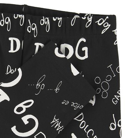Leggings Dolce & Gabbana - Noir av. Imprimé Leggings Dolce & Gabbana - Noir av. Imprimé