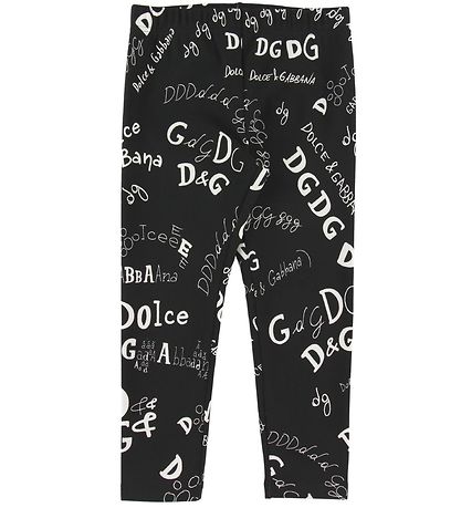 Leggings Dolce & Gabbana - Noir av. Imprimé Leggings Dolce & Gabbana - Noir av. Imprimé
