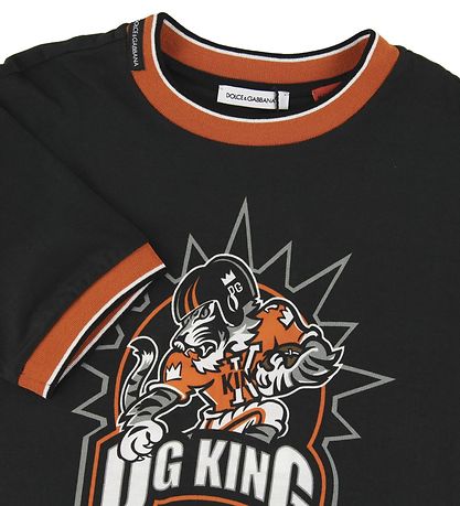 Dolce & Gabbana T-shirt - Black w. Football Tiger Dolce & Gabbana T-shirt - Black w. Football Tiger