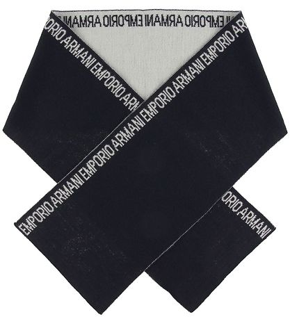 Emporio Armani Scarf - 160x20 - Wool/Acrylic - Navy Emporio Armani Scarf - 160x20 - Wool/Acrylic - Navy