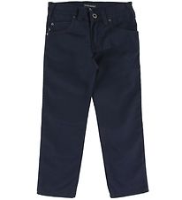 Emporio Armani Trousers - Navy w. Stripe Emporio Armani Trousers - Navy w. Stripe