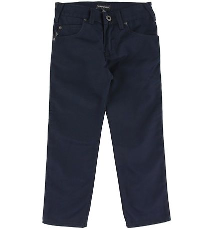 Emporio Armani Trousers - Navy w. Stripe Emporio Armani Trousers - Navy w. Stripe