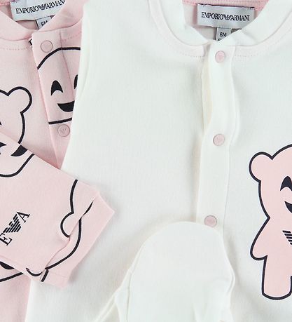 Emporio Armani Jumpsuit - 2-pack - Rose/White Emporio Armani Jumpsuit - 2-pack - Rose/White