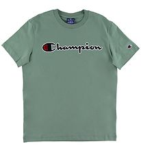 T-Shirt Champion Fashion - Vert Cendré av. Logo T-Shirt Champion Fashion - Vert Cendré av. Logo
