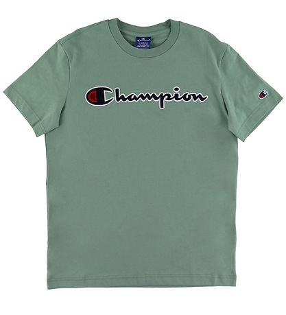 Champion Fashion T-Shirt - Dusty Groen m. Logo