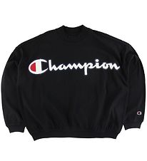 Champion Fashion Long Sleeve Top - Black w. Logo Champion Fashion Long Sleeve Top - Black w. Logo