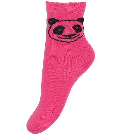 DYR-Cph Socks - Animal gallop - Deep Rose w. Panda