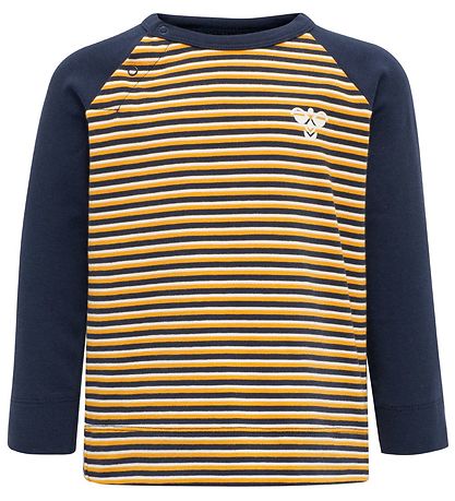 Hummel Bluse - hmlStanton - Gelb/Navy
