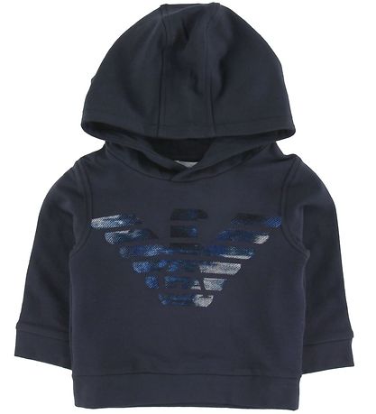 Emporio Armani Hoodie - Navy w. Logo