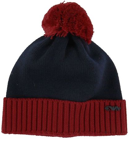 Emporio Armani Gift Box - Hat/Scarf - Wool - Red/Navy