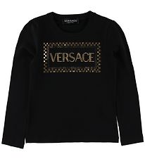 Versace Long Sleeve Top - Black w. Rivets Versace Long Sleeve Top - Black w. Rivets