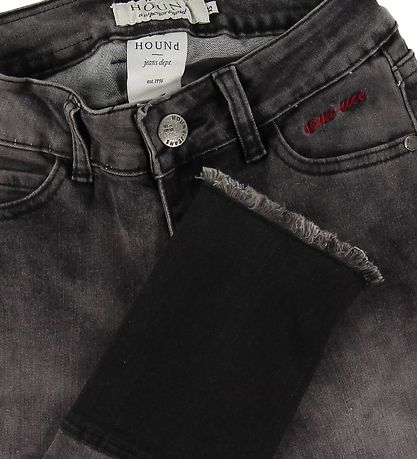 Hound Jeans - Maling - Ankelpassform - Black Brukt Denim Hound Jeans - Maling - Ankelpassform - Black Brukt Denim