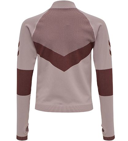 Hummel Long Sleeve Top - HMLKith - Cropped - Rose/Bordeaux