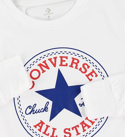 Converse Long Sleeve Top - White w. Logo Converse Long Sleeve Top - White w. Logo
