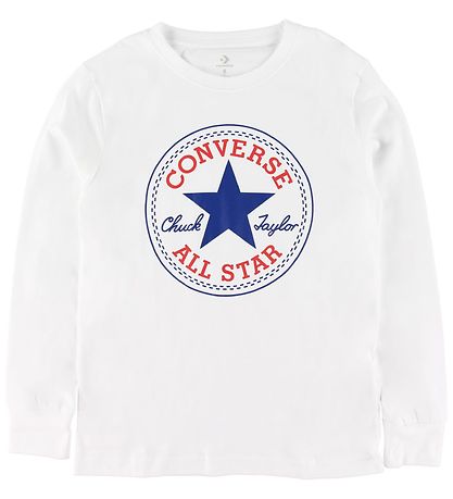 Converse Long Sleeve Top - White w. Logo Converse Long Sleeve Top - White w. Logo