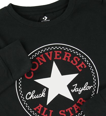 Converse Long Sleeve Top - Black w. Logo Converse Long Sleeve Top - Black w. Logo