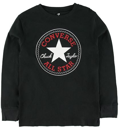Converse Long Sleeve Top - Black w. Logo Converse Long Sleeve Top - Black w. Logo
