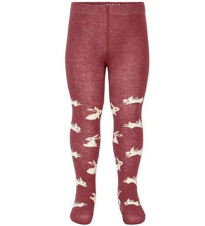 Minymo Tights - Roan Rouge w. Rabbits Minymo Tights - Roan Rouge w. Rabbits