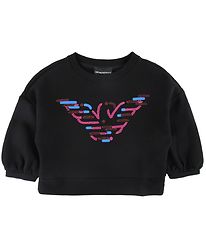 Emporio Armani Sweatshirt - Black w. Sequins