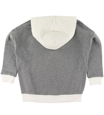 Moncler Hoodie - Grey Melange/White Moncler Hoodie - Grey Melange/White