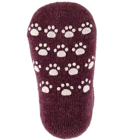 Joha Socks - Wool - Purple w. Anti-slip