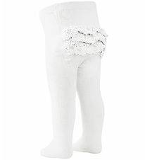 Collants MP - Blanc av. Dentelle