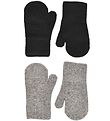 Moufles CeLaVi - Laine/Nylon - 2 Pack - Noir/Gris Chiné Moufles CeLaVi - Laine/Nylon - 2 Pack - Noir/Gris Chiné