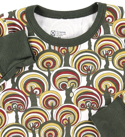 Katvig Kleid - Armygrün m. Bäume Katvig Kleid - Armygrün m. Bäume