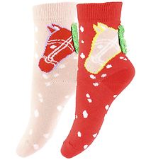 Stella McCartney Kids Sokkar - 2 Pakki - Rautt/Bleikt