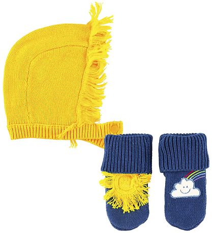 Stella McCartney Kids Votter/Babylue - Vær - Gul/Navy